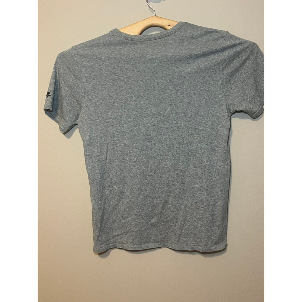 Nike Gray Heather Tee Unique Black Futura Raised Logo Short Sleeve Shirt - Picture 3 of 8